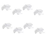 CONJ 8 CUBAS Gastronômicas Acrílicas ECO Expositoras 15,3X15,3 cm PARA SORVETERIA, AÇAITERIA e Afins + 8 TAMPAS Com Abertura + 8 Colheres/Conchas Eco