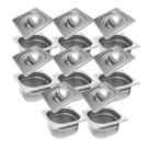 CONJ 8 CUBAS Gastronômicas Em INOX GN 1/6x100 mm 1,5 Litros + 8 TAMPAS 1/6 Em INOX SEM Abertura ZAHAV CONJ 8 CUBAS Gastronômicas Em INOX GN 1/6x100 mm 1,5 Litros + 8 TAMPAS 1/6 Em INOX SEM Abertura ZAHAV
