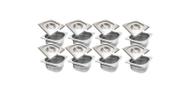 CONJ 8 CUBAS Gastronômicas Em INOX GN 1/6x65 mm 1 Litro + 8 TAMPAS Em INOX COM ABERTURA Para Colher ZAHAV