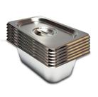 CONJ 8 CUBAS Gastronômicas Em INOX GN 1/9x65 mm 590 ML + 8 TAMPAS Em INOX SEM ABERTURA ZAHAV CONJ 8 CUBAS Gastronômicas Em INOX GN 1/9x65 mm 590 ML + 8 TAMPAS Em INOX SEM ABERTURA ZAHAV