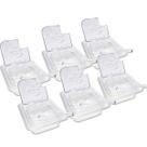 CONJ 8 CUBAS Gastronômicas Em POLICARBONATO GN 1/6X65 mm 900 ml + 8 TAMPAS 1/6 Em POLI Com FLIP, DOBRADIÇA e ABERTURA CAMBRO + 8 COLHERES 21 cm SB