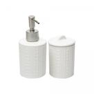 Conj banheiro 220798 point branco 2pcs lyor design Conj banheiro 220798 point branco 2pcs lyor design