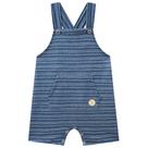 Conj.Bebê Menino Body Cotton e Jardineira em Moletom Listrado s/PelúciaLucBoo