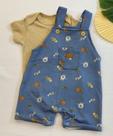 Conj. blusa c/ jardineira safari p-gg 31153 iaze