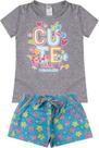 Conj. Blusa "Cute" e Shortinho Floral e Cotton - Kappes