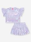 Conj blusa e saia/shorts cinti