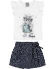 Conj. blusa / shorts saia/tam: 12/fem