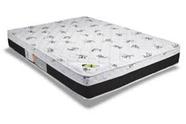 conj. box + colchao casal aspen super firme 100% espuma bem firme