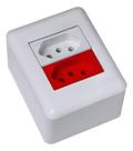 Conj Caixa Sob 1 Tomada 20a 1 Tomada 20a Verm Lizfiex Branco