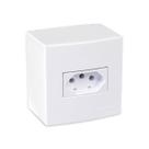 Conj Caixa Sobrepor 1 Tomada 20A 75x75 BR Sleek MarGirius