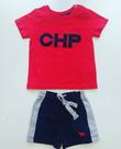 Conj. Camiseta M/Malha/Bermuda Moletinho Charpey
