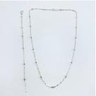 Conj.Colar e Pulseira Infantil Bolinha Prata Legitima 925
