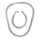 Conj.corrente/colar Pulseira Feminina Prata 925 5 Fios 40cm