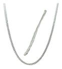 Conj. Corrente E Pulseira 60 Cm Grumet Prata Legitima 925 Conj. Corrente E Pulseira 60 Cm Grumet Prata Legitima 925