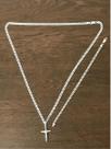 Conj. Corrente Pulseira Grumet Cruz Prata 925