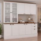 Conj Cozinha 4 Pçs 9 Pts 3 Gav Iluminata Branco/Ebano Conj Cozinha 4 Pçs 9 Pts 3 Gav Iluminata Branco/Ebano