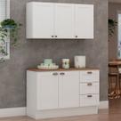 Conj de Cozinha 2 Pçs 5 Pts 3 Gav Iluminata Brco/Ebano S/Tpo Conj de Cozinha 2 Pçs 5 Pts 3 Gav Iluminata Brco/Ebano S/Tpo