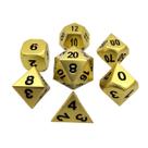 Conj. de dados Metálicos Dourado Fosco - RPG