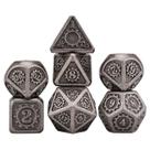 Conj. de dados Metálicos Prata Envelhecida - RPG