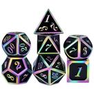 Conj. de dados Metálicos Preto Anodizado - RPG Conj. de dados Metálicos Preto Anodizado - RPG