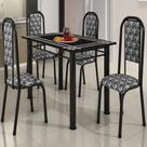 Conj de Mesa 06/120 Com 4 Cadeiras Tubular Tampo de Ardósia