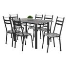 Conj De Mesa Itália Com 6 Cadeiras 1,40m Granito/Dark Conj De Mesa Itália Com 6 Cadeiras 1,40m Granito/Dark