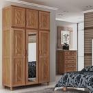 Conj De Quarto Guarda-roupa 6 Portas Cômoda Imbuia