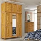 Conj De Quarto Guarda-roupa 6 Portas Cômoda Mel