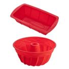 Conj Forma para Pães e Forma Espiral em Silicone Sortida