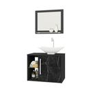 Conj Gabinete Baden Bechara Preto Fosco Nero Banheiro