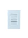 Conj interruptor 5 teclas slim fina placa 4x2 c paralelo