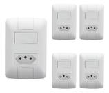Conj Interruptor Simples 6a + Tomada 2p+t 10a - 5 Un - Tramontina Aria - Branco