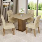 Conj. Mesa Tampo De Madeira 4 Cadeiras Rustic/Crema/Imperial Conj. Mesa Tampo De Madeira 4 Cadeiras Rustic/Crema/Imperial