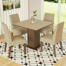Conj. Mesa Tampo De Madeira 4 Cadeiras Rustic/Crema/Imperial Conj. Mesa Tampo De Madeira 4 Cadeiras Rustic/Crema/Imperial