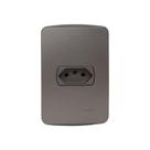 Conj.miluz schneider 1 tomada 2p+t horiz.10a 250v graf.