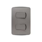 Conj.miluz schneider 2 interr.simpl.horiz.10a 250v graf. Conj.miluz schneider 2 interr.simpl.horiz.10a 250v graf.