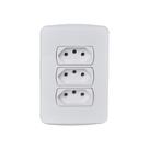 Conj.miluz schneider 3 tomadas 2p+t 10a 250v horiz.bco