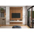 Conj. Painel Oslo Frisado C/ Prateleira - Jequitiba + Bancada Bali 3 Gaveteiros - Off White