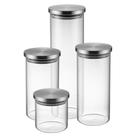 Conj. Potes de Vidro Electrolux C/ Tampa INOX - 4 - 41042357 Conj. Potes de Vidro Electrolux C/ Tampa INOX - 4 - 41042357