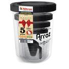 Conj Potes Mantimento Redondo C/ Rosca Nitron 4 Pç + Medidor Conj Potes Mantimento Redondo C/ Rosca Nitron 4 Pç + Medidor