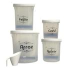 Conj Potes Mantimento Redondo C/ Rosca Nitron 4 Pç + Medidor Conj Potes Mantimento Redondo C/ Rosca Nitron 4 Pç + Medidor