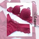 Conj. Renda Rosa Desejo c/ alça Bordada Conj. Renda Rosa Desejo c/ alça Bordada