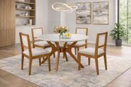 Conj sala de jantar mesa red vid c/4 cad betina mad eucalipto