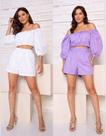 Conj shorts e cropped