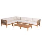 Conj. Sofá de Canto Corda + Mesa Centro Cannes Mel - 72236