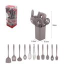 Conj Utensilios 12pcs C/ Suporte Fendy Ivory Silicone Wellmix