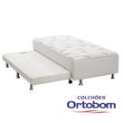 CONJUGADO CAMA BOX SOLTEIRO COLCHÃO AUXILIAR CORI BIANCO CORI BRANCO VAZ 088x188x37 ORTOBOM"