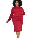 Conjun Saia short Blusa Moletinho Outono Inverno Moda Cristã