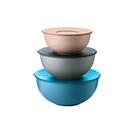 Conjunnto de 3 potes para servir guardar alimentos com tampa 500, 300, 200ml - EveryWhere - Tons C