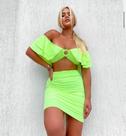 Conjuntinho Feminino Cropped e Saia
